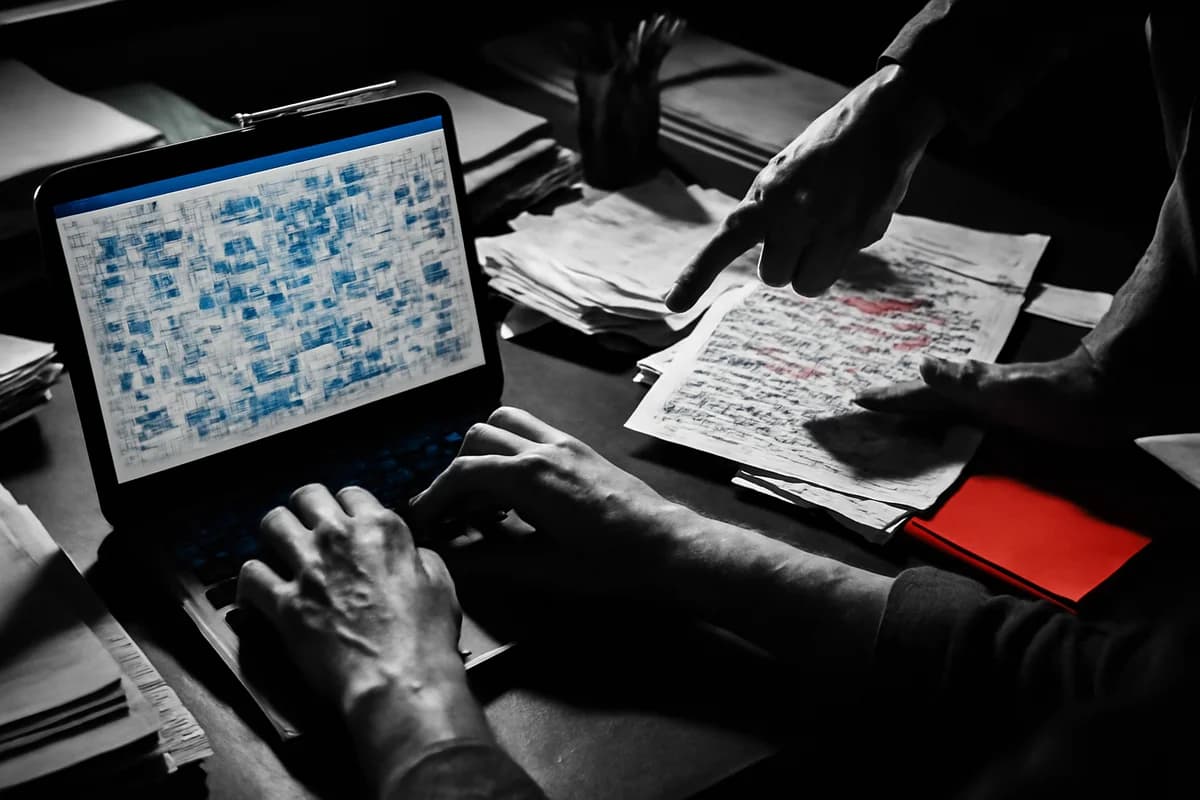 Profissional confuso com output de IA superficial — workslop