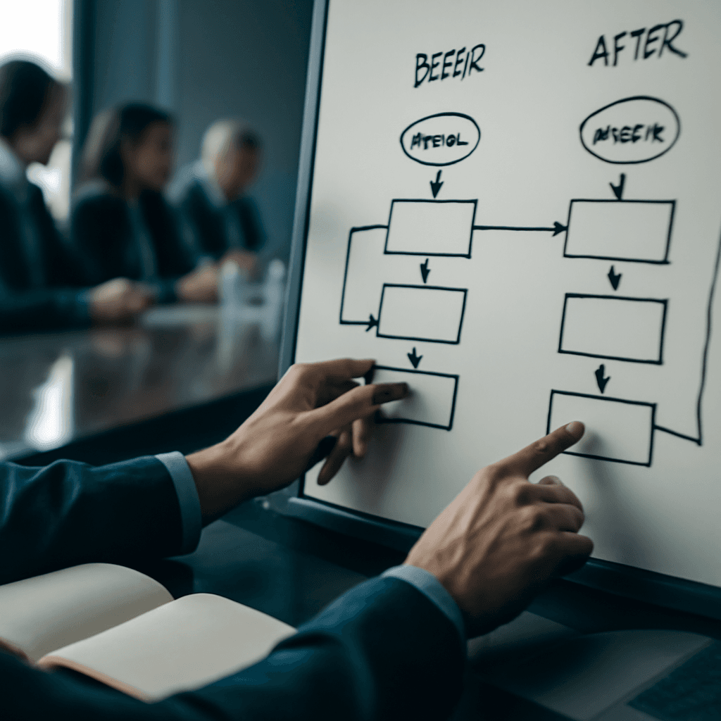 Antes e depois: redesenhei 3 processos do zero com IA em vez de automatizar o que já existia — a diferença nos números